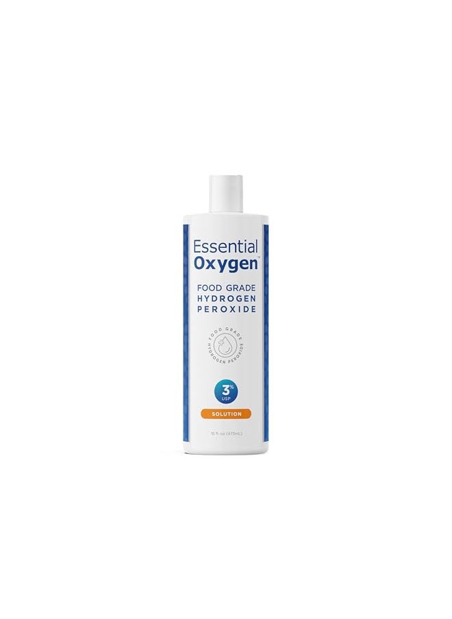 Essential Oxygen Essential Oxygen Food Grade Hydrogen Peroxide, Natural Cleaner, 3%, 16 Ounce  - Image 1