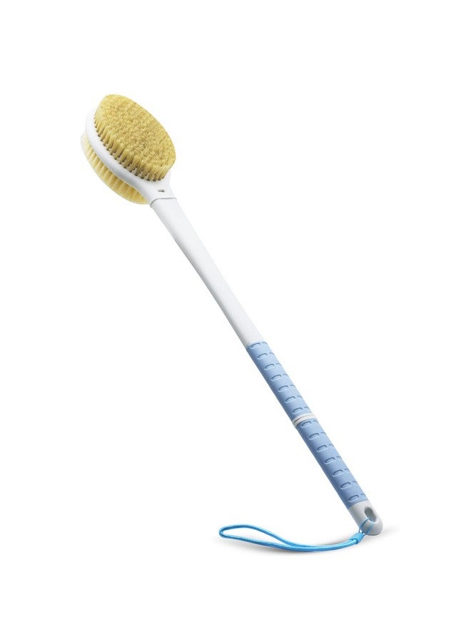 HONOMA Shower Brush With Soft And Stiff Bristles 20.5" Extra Long Handle Dual Sided Back Scrubber Bath Brush Body Exfoliator For Wet Or Dry Brushing (Extra Long Handle) - Image 1