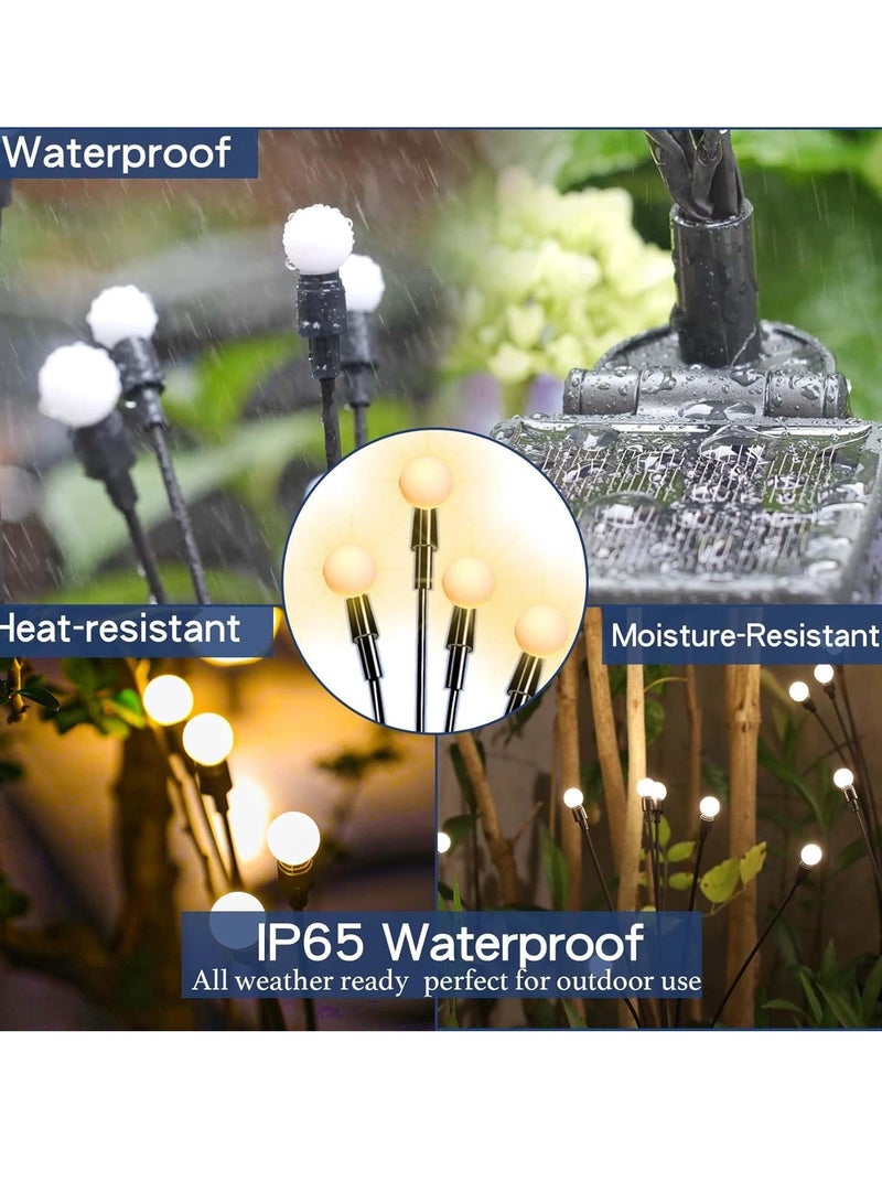 NYVIO Solar Garden Lights | Solar Outdoor Lights with Swaying Motion | Waterproof Pathway Stake Lights for Garden, Patio, and Landscape Decor | Flexible Iron Wire Design & Heavy Bulb Base (2) - Image 4