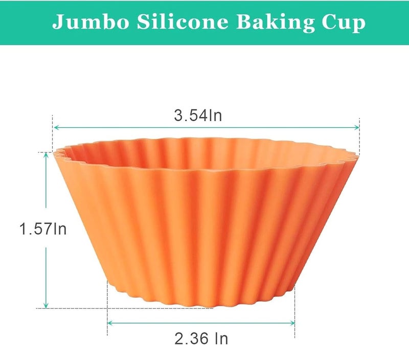 Bake House Nonstick Aluminum 6 Cavity Muffin Tray with 12 Pieces Silicon Cupcake Muffin - Image 4