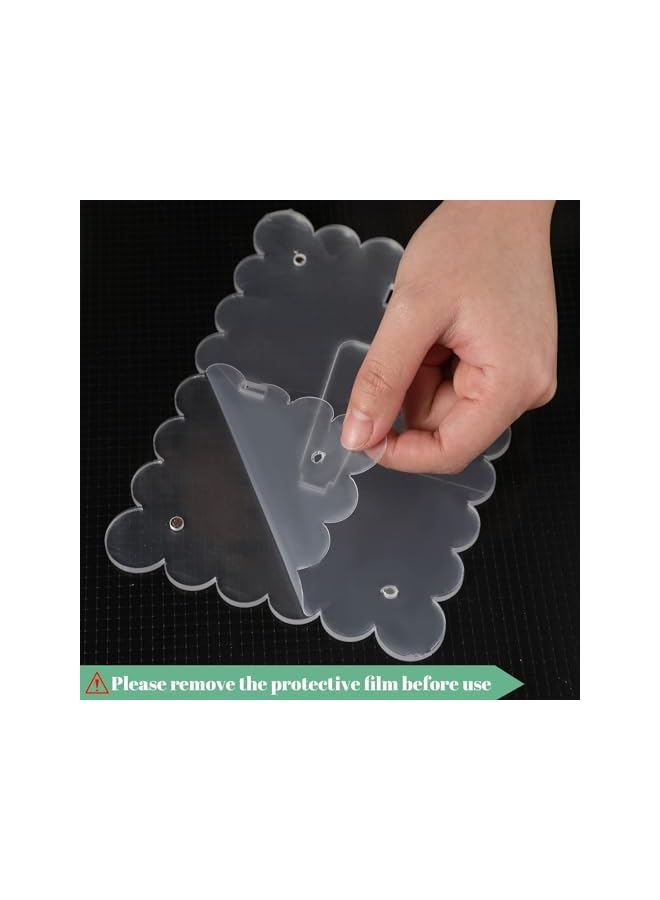 The Bros Acrylic Picture Frame 4 x 6 Inch, 2 Pack Clear Acrylic Magnetic Scalloped Photo Frame, Double Sided Display Desktop Photograph Frame for Display Certificate, Photography, Certificate, Poster - Image 5