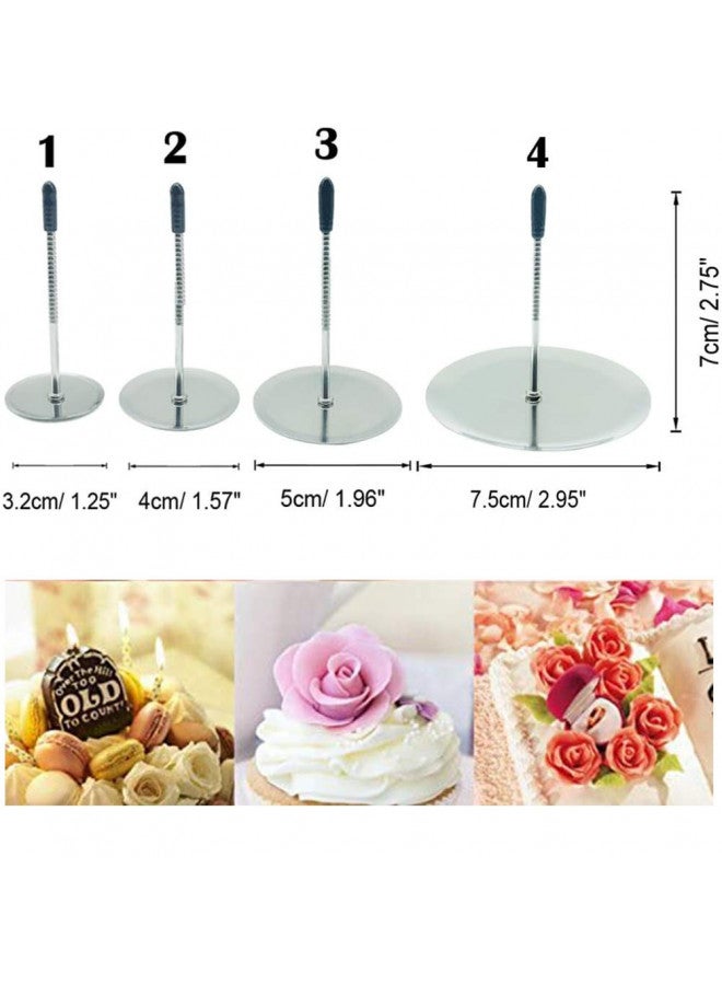 Cangfort Cake Flower Nail Lifters Set Stainless Steel Baking Tools for Icing Flowers Decoration (White) - Image 1
