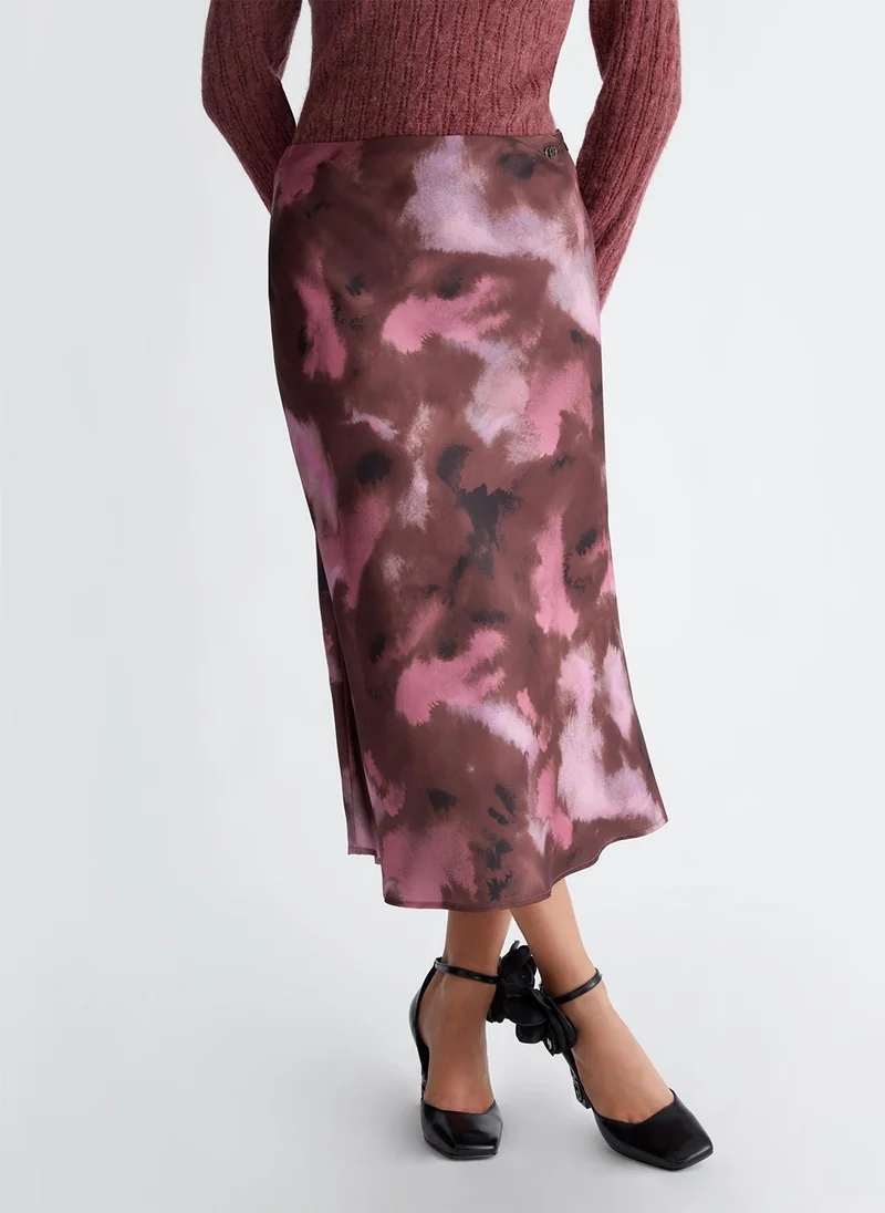Liu Jo Printed twill skirt