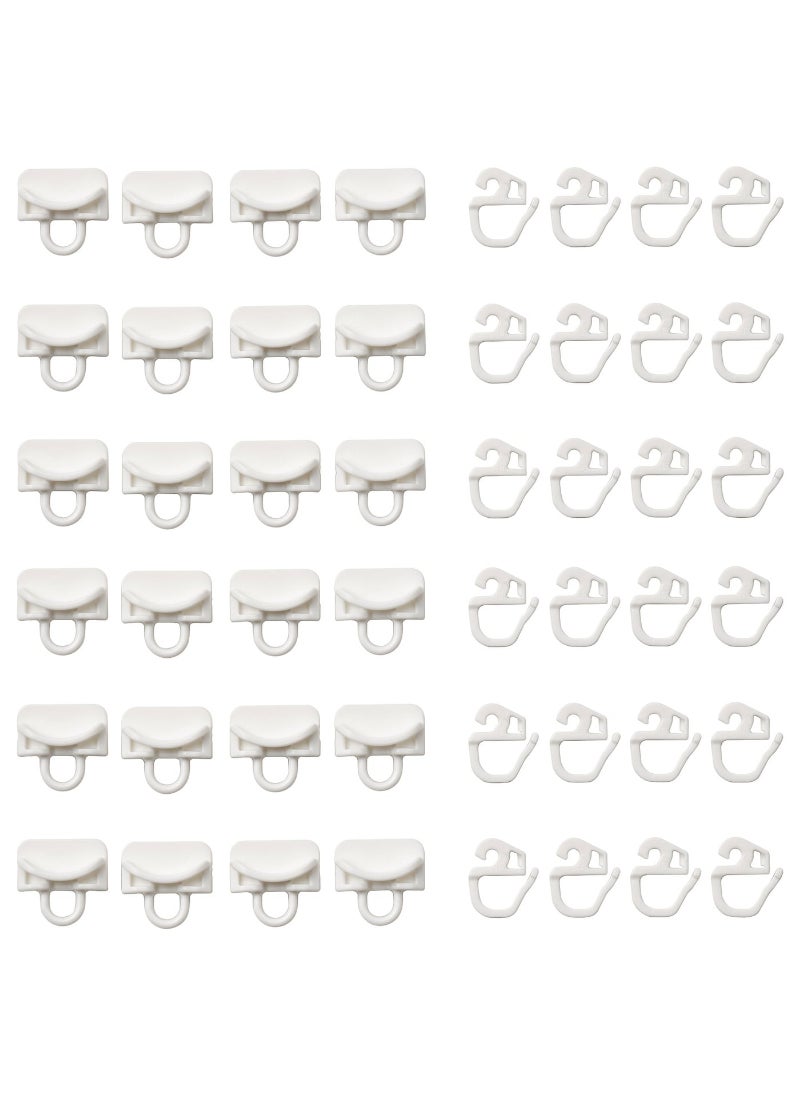 Elegant White Glider and Hook Sleek and Functional Design for Smooth Curtain Movement and Secure Hanging, Ideal for Modern Window Treatments