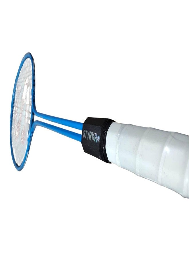 مجموعة مضارب تنس الريشة خفيفة الوزن مكونة من 4 قطع بإطار فولاذي قوي للتدريب والترفيه - Image 4