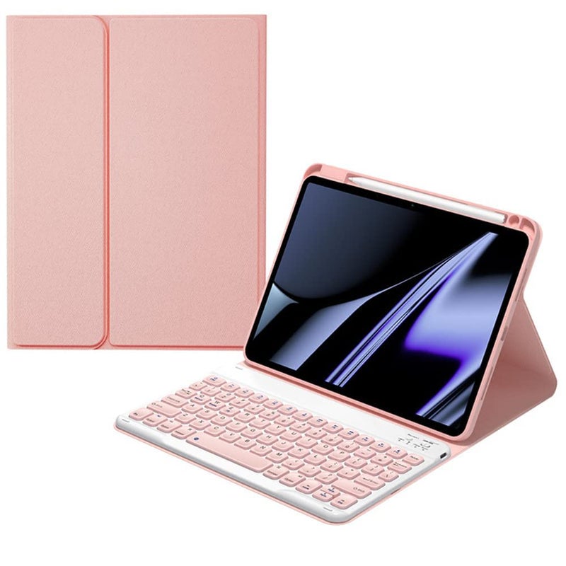 AnMengXinLing Keyboard Case for iPad Pro 11 202220212020 Case for iPad Pro 11 4th3rd2nd Generation with Keyboard and Pencil Holder Magnetically Detachable Wireless Keyboard Pink - Image 2