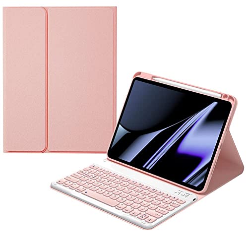 AnMengXinLing Keyboard Case for iPad Pro 11 202220212020 Case for iPad Pro 11 4th3rd2nd Generation with Keyboard and Pencil Holder Magnetically Detachable Wireless Keyboard Pink - Image 1