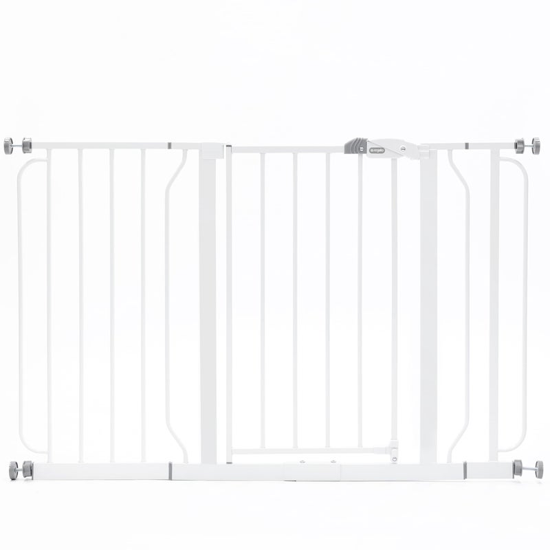 Regalo Safety 29-49" Easy Step Extra Wide Baby Gate for Doorways & Bottom of Stairs, Pressure Mounted Safety Gate with Door for Babies, Toddlers & Pets, White - Image 2