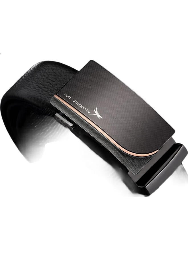 Red Dragonfly Top-Grain Leather Men'S Belt, Waist Belt, Birthday Gift For Boyfriend, Husband, Father, Gift Box Packaging - Image 1