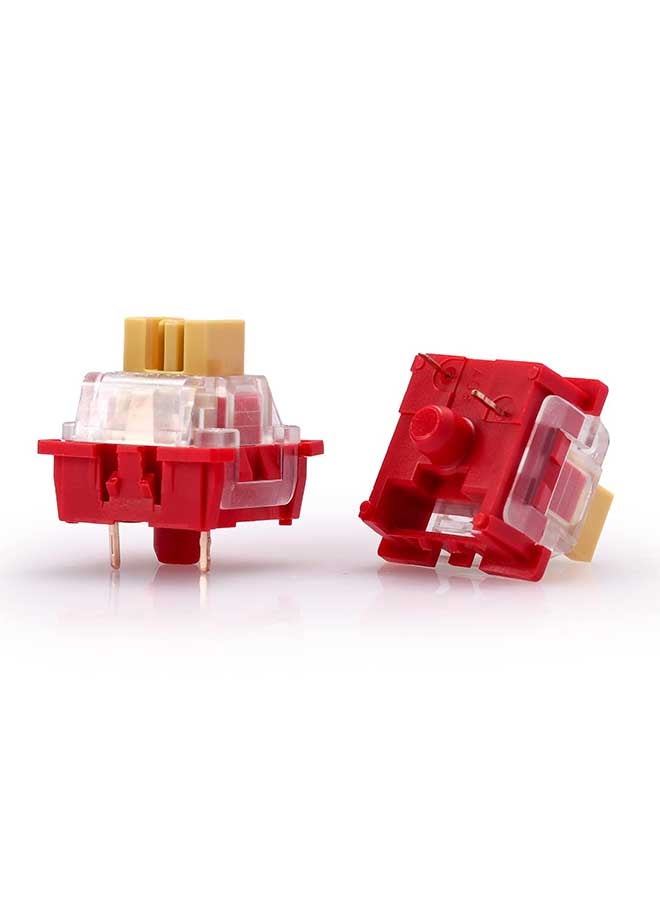 Redragon A113 Bullet-F Tactile Mechanical Switch, 3-Pin Plate Mounted MX Equivalent, Hot-Swappable DIY Keyboard Clear Tactile Switch Mod, 50 Million Click(24 pcs Switches, Keycap + Switch Puller) - Image 1