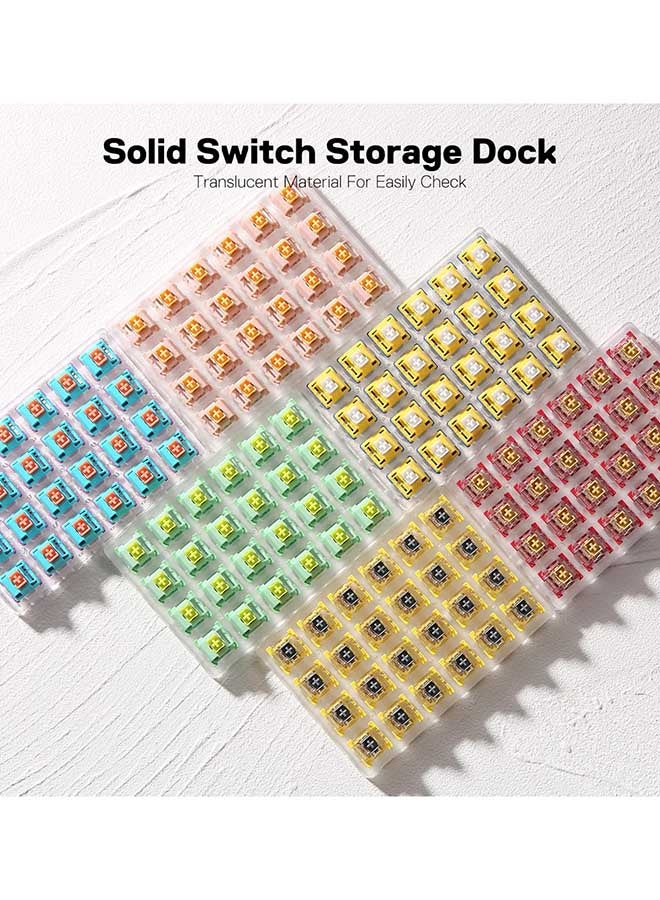 Redragon A113 Bullet-F Tactile Mechanical Switch, 3-Pin Plate Mounted MX Equivalent, Hot-Swappable DIY Keyboard Clear Tactile Switch Mod, 50 Million Click(24 pcs Switches, Keycap + Switch Puller) - Image 5