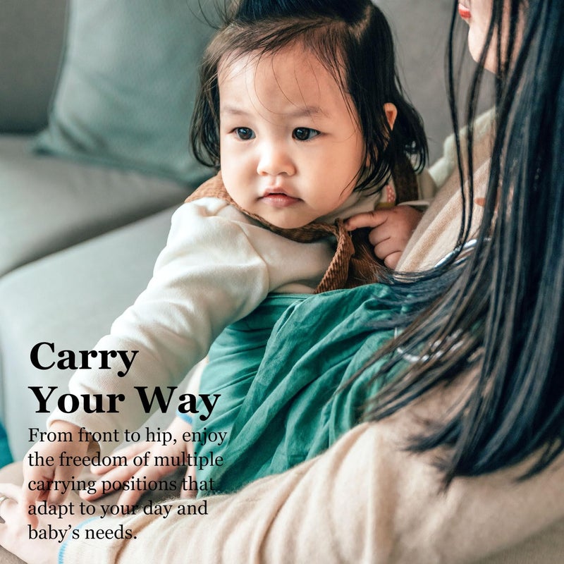Vlokup Ring Sling Baby Carrier, Soft Linen Cotton Baby Sling Carrier Newborn to Toddler, Baby Wrap Carrier for Plus Size Parents, Perfect Shower Gift, Green - Image 3