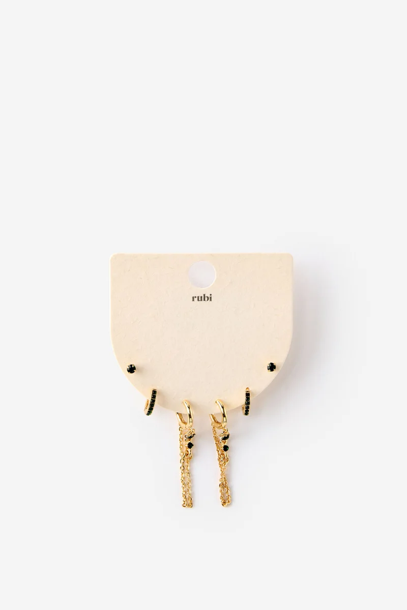 Rubi 3Pk Mid Earring