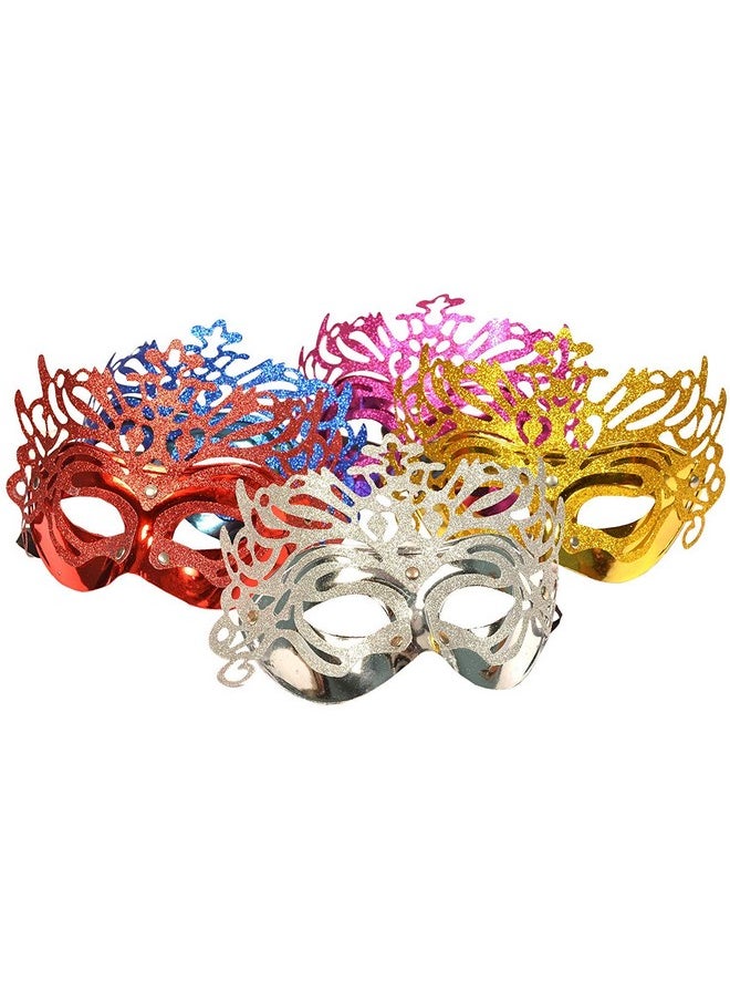 Funcart Funcart Masquerade Mask for Men & Women Ultralight Metal Mask Shiny Metal Glitter Venetian Pretty Party Evening Prom Ball Mask-Pack of 3  - Image 2
