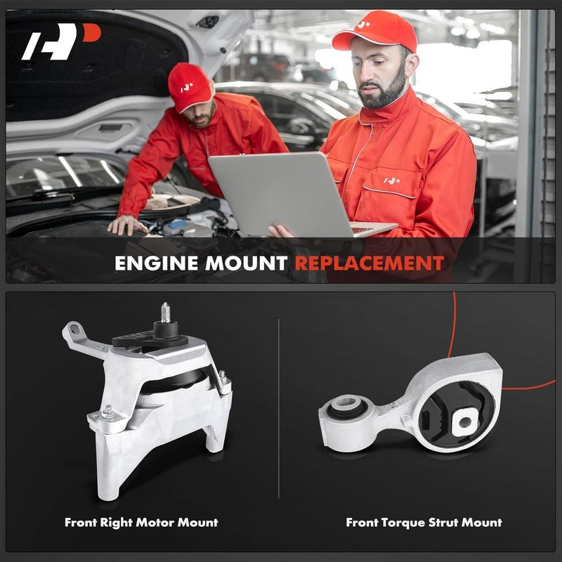 A-Premium 2PCS Engine Motor Mount and Torque Strut Mount Set for Nissan Altima 2007-2013 L4 2.5L - Image 2