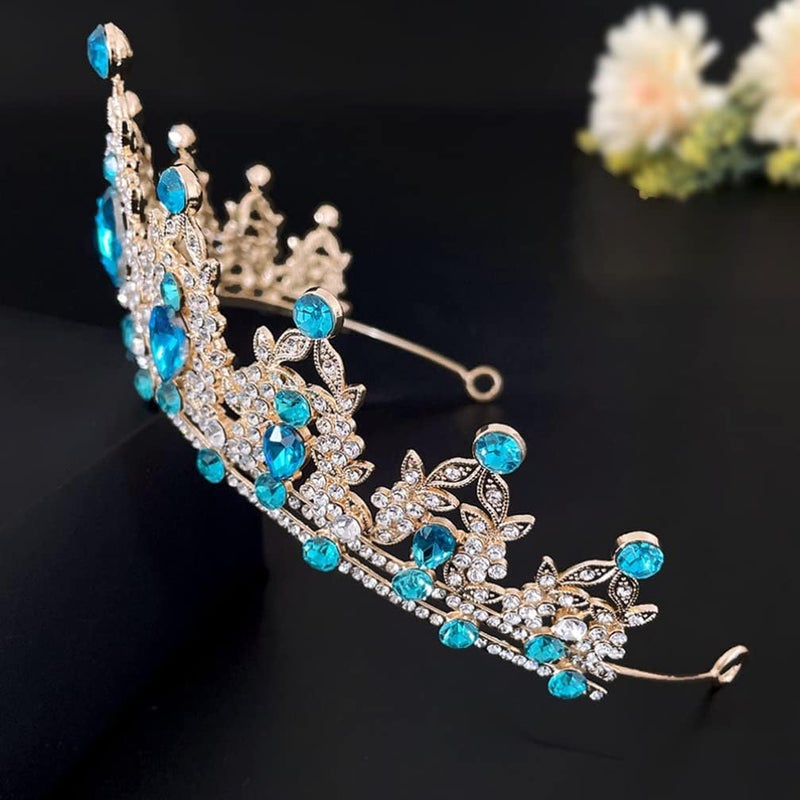 cheekyglo Crown Princess Tiara Rhinestone Women Headband Crystal Bride Wedding Crown Elegant Pageant Crown for Bridal Wedding - Image 2