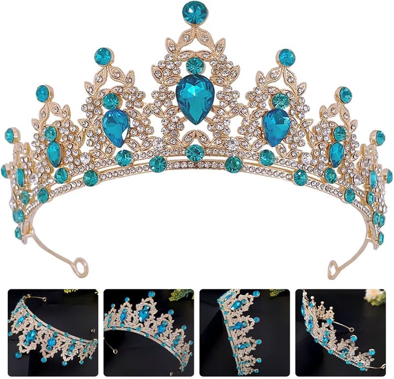 cheekyglo Crown Princess Tiara Rhinestone Women Headband Crystal Bride Wedding Crown Elegant Pageant Crown for Bridal Wedding - Image 3