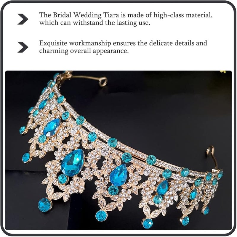 cheekyglo Crown Princess Tiara Rhinestone Women Headband Crystal Bride Wedding Crown Elegant Pageant Crown for Bridal Wedding - Image 4