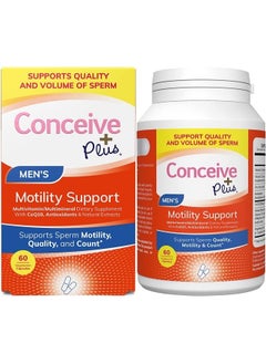 Motility Male Fertility Supplement – Sperm Count Booster + Zinc, Ginseng, Q10, Vitamin D, Antioxidants, 60 Capsules, 30 Day Supply