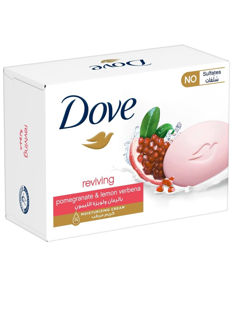دوف قالب صابون منعش بالرمان، يغذي البشرة ¼ كريم مرطب 4*90 جرام - Image 3
