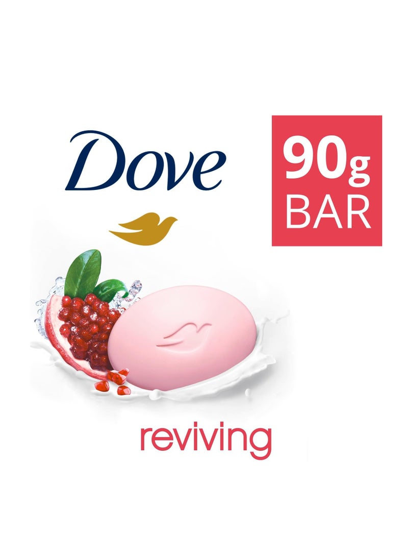 دوف قالب صابون منعش بالرمان، يغذي البشرة ¼ كريم مرطب 4*90 جرام - Image 4