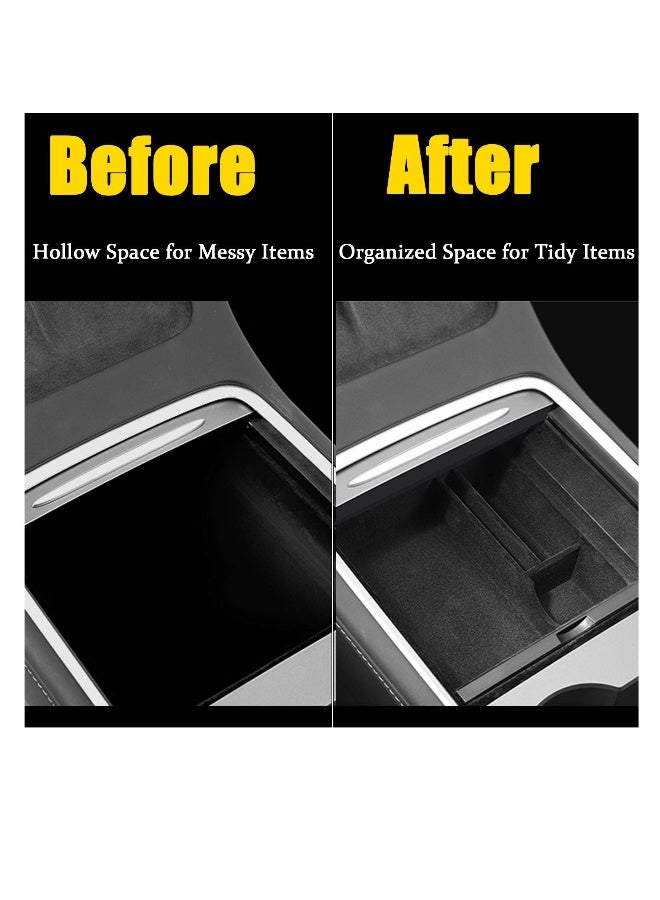 Tesla Model 3/Y Center Console Organizer Tray, Armrest Storage Box & Drawer Container for 2021 2022 Models, Essential Interior Accessory - Image 4