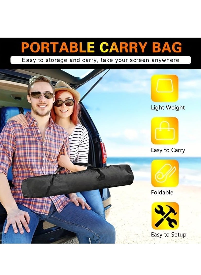 FlashHawk - 150 inch 16:9 Outdoor and Indoor Portable Projector Screen with 2.6M High Tripod Stands - Image 1