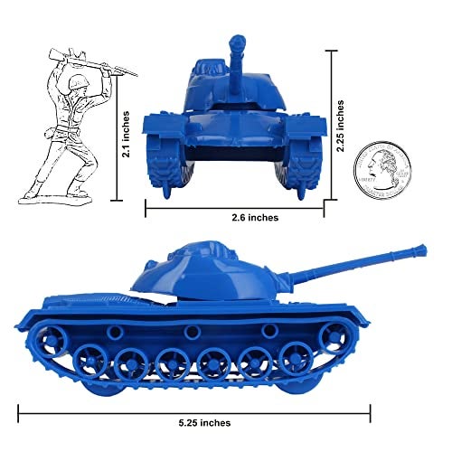 Tim Mee Toy TimMee Toy Tanks for Plastic Army Men Red White Blue WW2 3pc US Made - Image 5