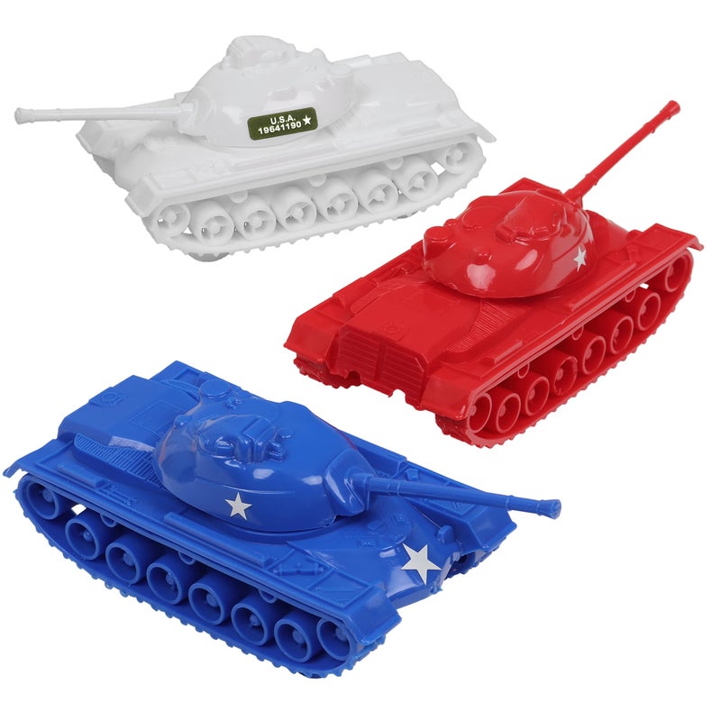 Tim Mee Toy TimMee Toy Tanks for Plastic Army Men Red White Blue WW2 3pc US Made - Image 3