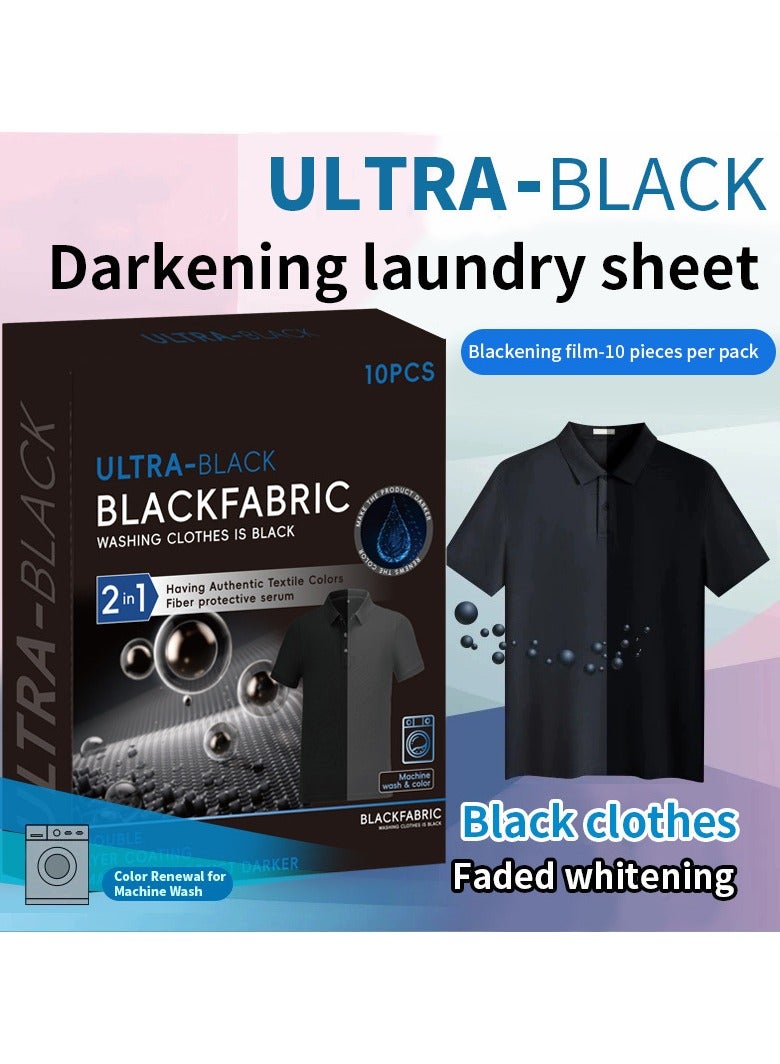 Black & Fibre Refresh 3 In 1, Cares For Fibres, Restores Blacks, Protects From Fading, Clothes Dyes, Machine Blackening Sheets, 10 Sheets - Image 1