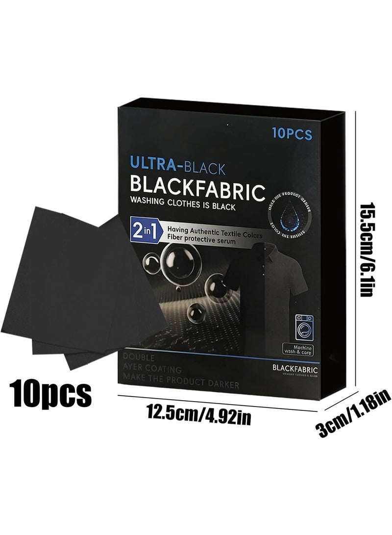 منعش الأقمشة السوداء والألياف 3 في 1، يعتني بالألياف، يعيد اللون الأسود، يحمي من البهتان، مناسب لأصباغ الملابس، مناديل تبييض الملابس في الغسالة، 10 مناديل - Image 5