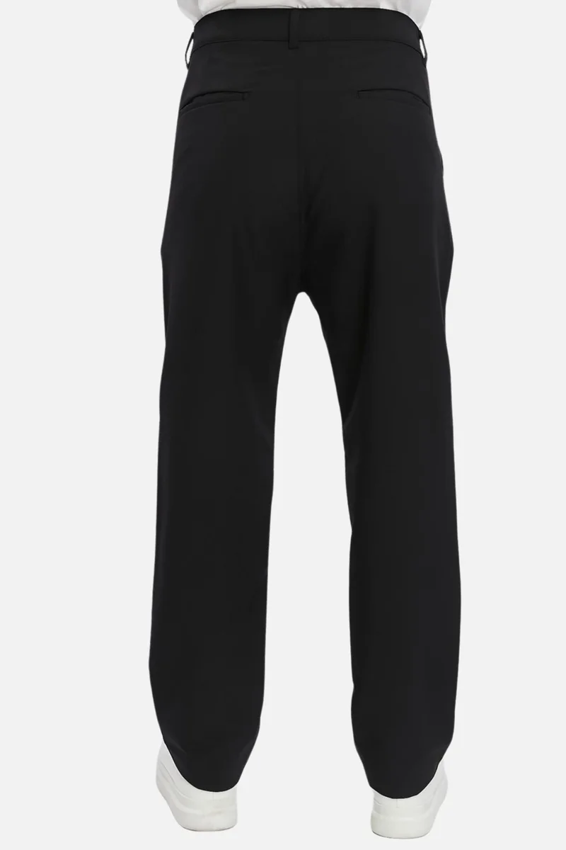 Cedy Denim Men's High Waist Pleated Baggy Chino Trousers C358