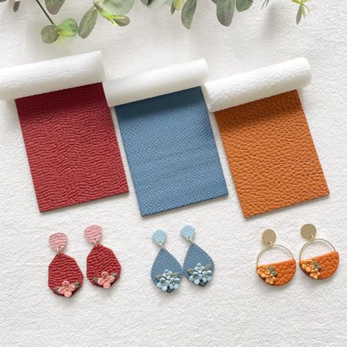 KEOKER Polymer Clay Leather Texture Roller, Polymer Clay Texture Roller, 3pcs Leather Texture Roller for Polymer Clay, Like Polymer Clay Texture Sheets, Great Work with Polymer Clay Cutters - Image 1