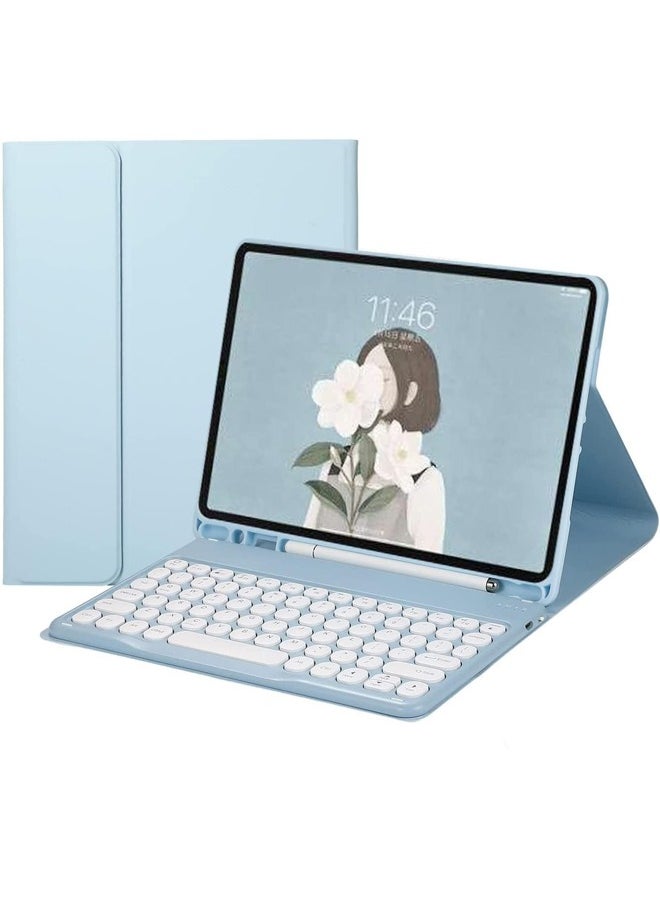 General iPad Air 5th Gen 2022 Color Keyboard Case Cute Round Key Detachable Keyboard with Pencil Holder for iPad Air 5 10.9 inch  - Image 1