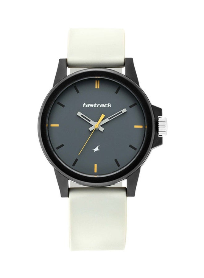 Fastrack Fashion Analogue Grey Round Dial Grey Silicone Strap Watch-68012PP12 - Image 1