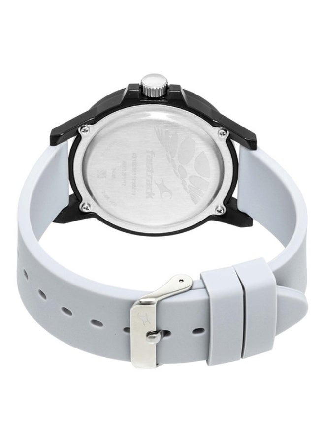 Fastrack Fashion Analogue Grey Round Dial Grey Silicone Strap Watch-68012PP12 - Image 4
