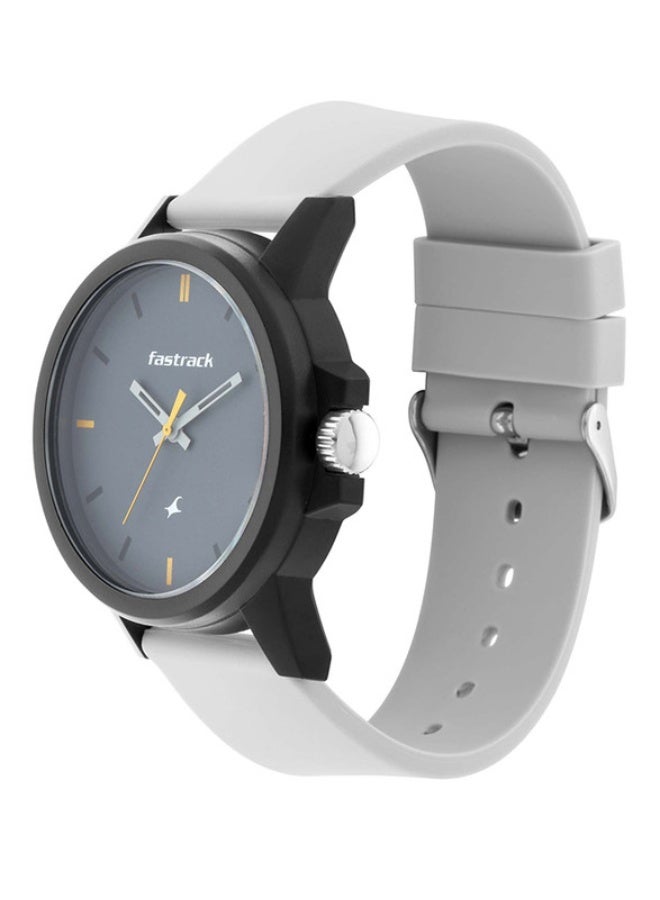 Fastrack Fashion Analogue Grey Round Dial Grey Silicone Strap Watch-68012PP12 - Image 2