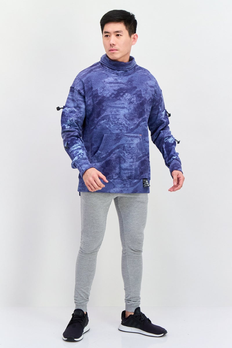 TRIBE OF 6 Men Sportswear Fit Outdoor Sweatshirts, Blue - Image 2