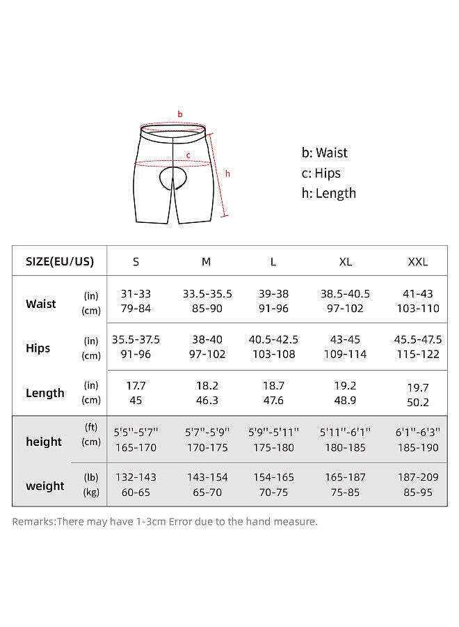 Generic Men Cycling Shorts Padded Bike Shorts with 3 Pockets Breathable Bicycle Riding Biking Shorts Tights S - Image 4