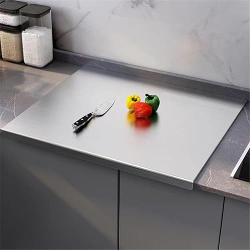 Vasukie 304 Stainless Steel Chopping Board for Kitchen | Non Slip| Rust Proof | Easy to use| Round Edge| Heavy Duty Chopping Board Vegetable, Meats Vegetable Chopper Board Safe Durable (Table TOP) - Image 1