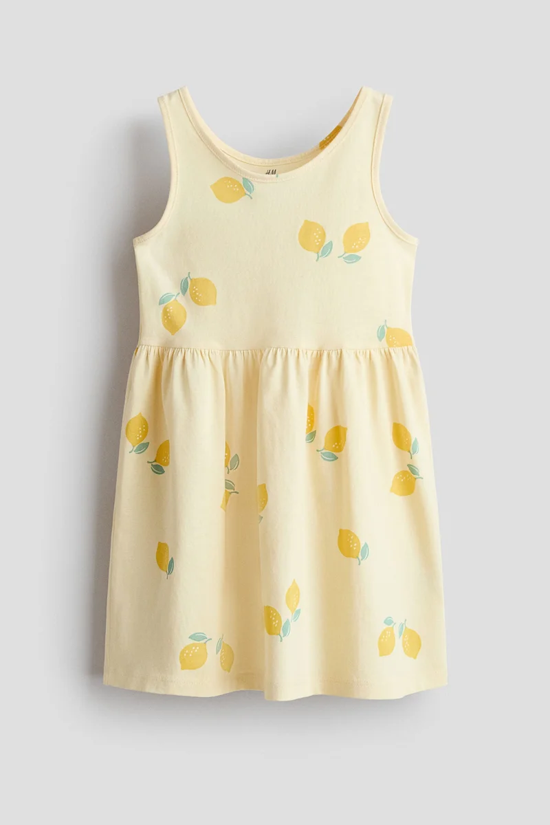 اتش اند ام فستان منقوش من القطن