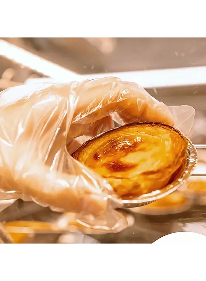 100 Pieces L Size Disposable TPE Gloves Food Contact Approved Lightweight Transparent Flexible For Household Cleaning Food Preparation Restaurant Service Kitchen Use - Image 4