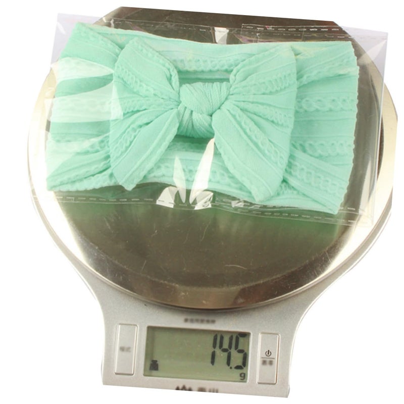 Soft Nylon Bowknot Headbands For Boys Girls Pink Mint Green Hair Accessories - Image 4