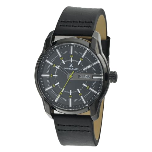 Daniel Klein Leather Analog Dial Men Watch -Dk11599-5, Band_Black - Image 1