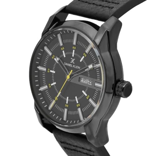 Daniel Klein Leather Analog Dial Men Watch -Dk11599-5, Band_Black - Image 3