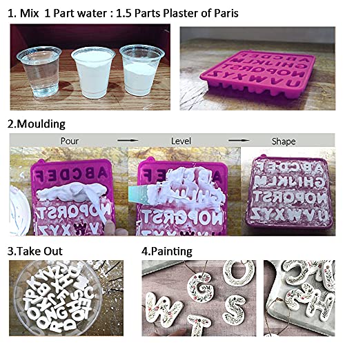 Falling in Art 1lb Plaster of Paris Powder - Hand Mold Casting Kit Powder, Gypsum Cement, Pottery & Ceramic Plaster Powder for Crafts, Sculpture, Diorama and Home Decor - Image 3