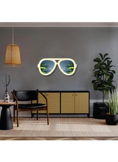 Creative Arts n Frames Creative Arts n Frames Sunglasses Shape Decorative Wooden Decorative Wall Mount HD Mirror for Living Room Home Dcor Highland Pine  - Image 3
