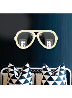 Creative Arts n Frames Creative Arts n Frames Sunglasses Shape Decorative Wooden Decorative Wall Mount HD Mirror for Living Room Home Dcor Highland Pine  - Image 2