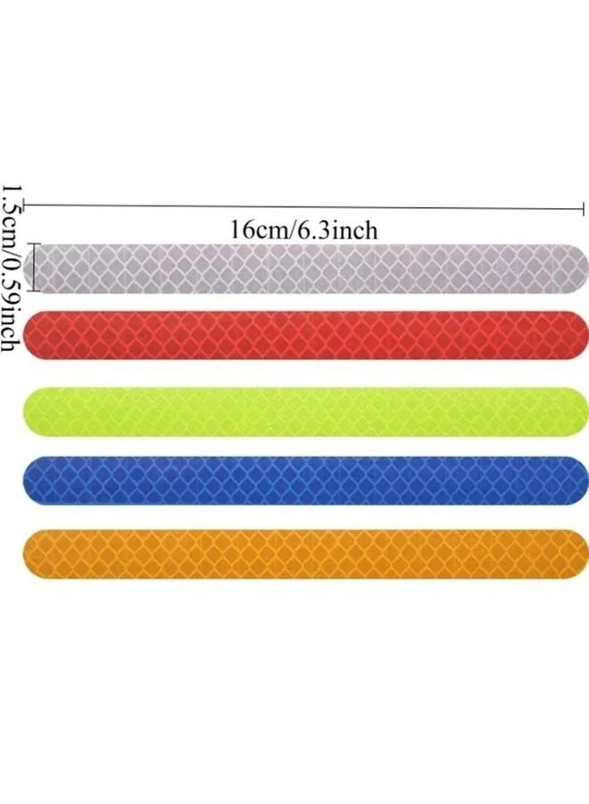 4 قطع ملصقات عاكسة لسلامة السيارات باللون الأزرق، فيلم الفينيل الجانبي للصدام المضاد للاصطدام - Image 4