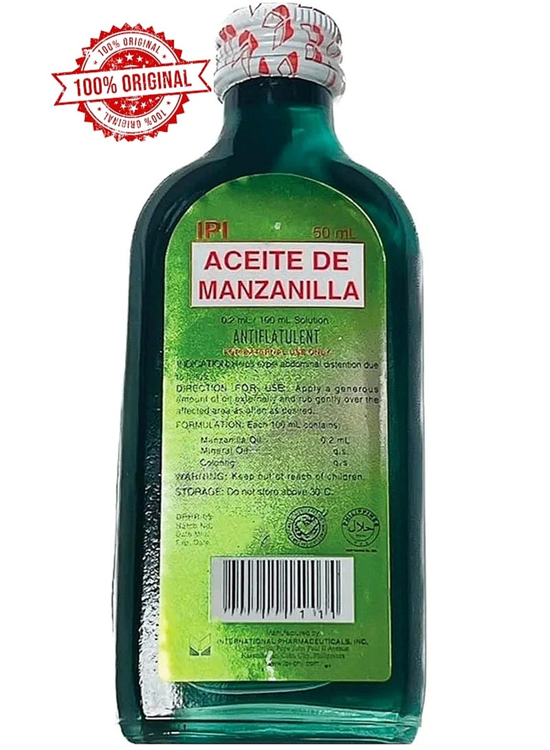 IPI Original Manzanilla Aceite Oil - 50 ml - Image 1